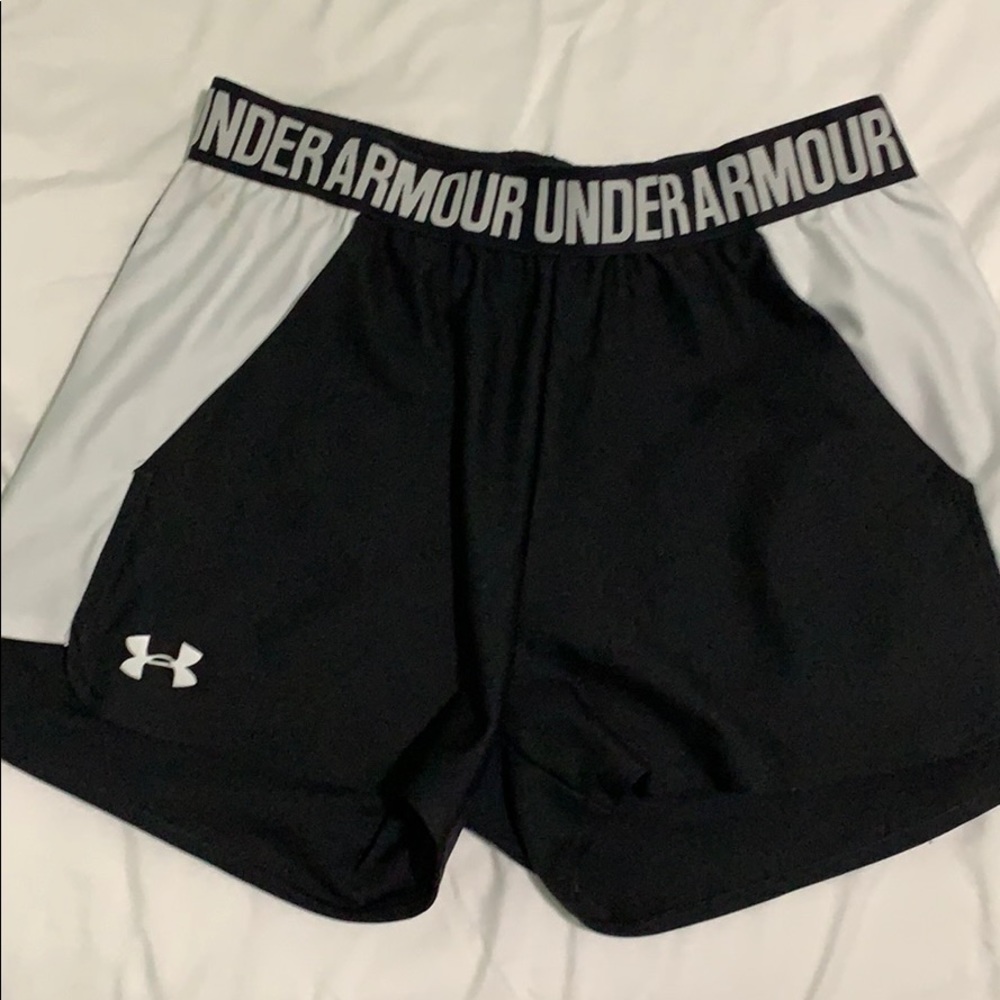 Black & White UA Shorts- size S